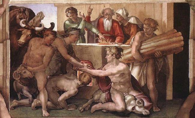 Michelangelo Buonarroti Sacrifice of Noah China oil painting art